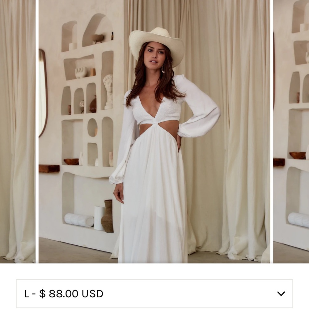 White maxi dress from 12th tribe size medium